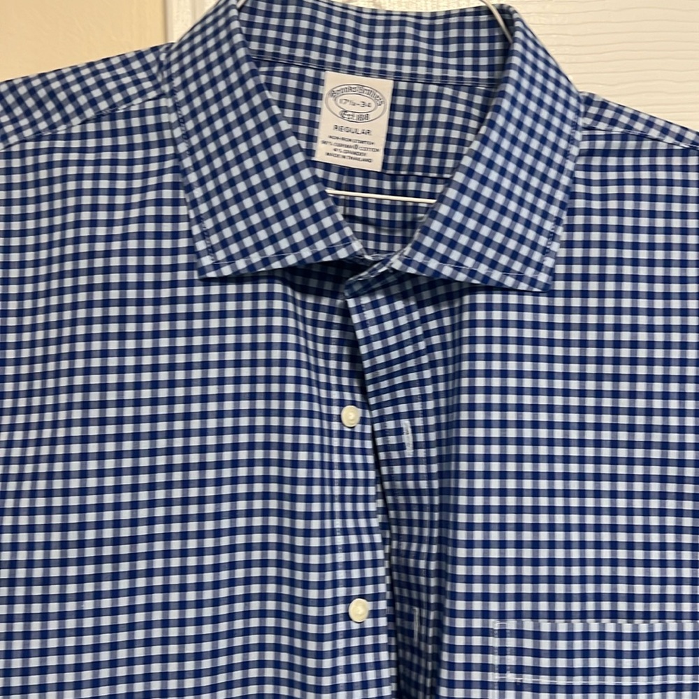 Brooks Brothers blue check LS